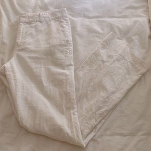 Banana Republic White Linen Pants